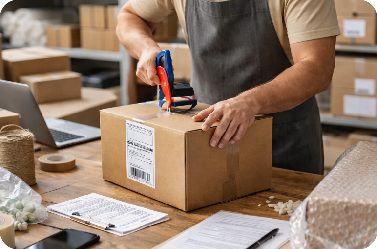 Packing and shipping